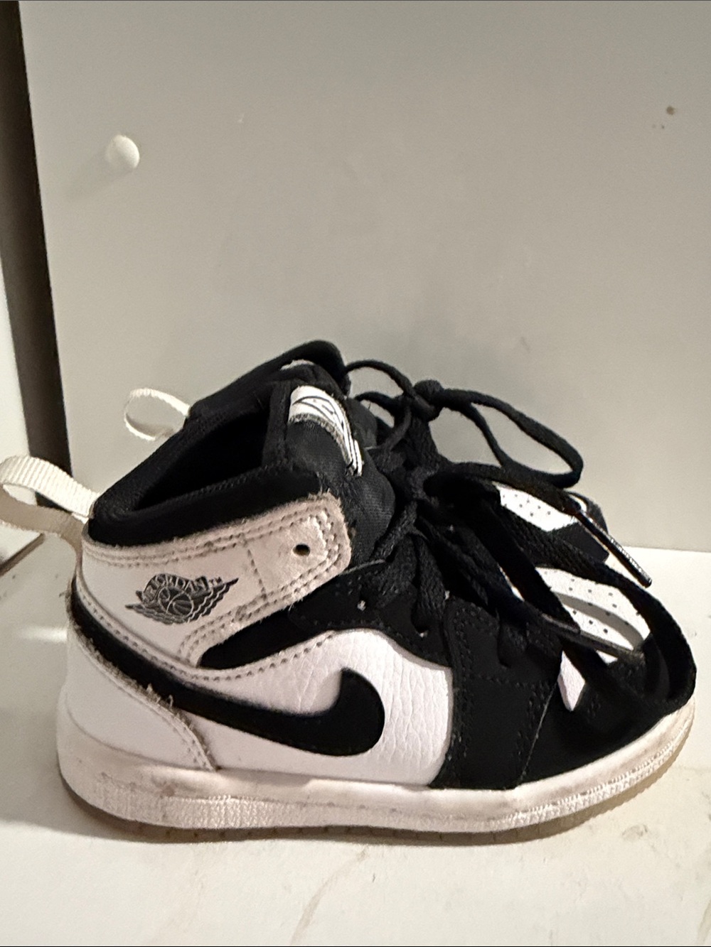 Nike Kids Black and White High-Top Sneakers